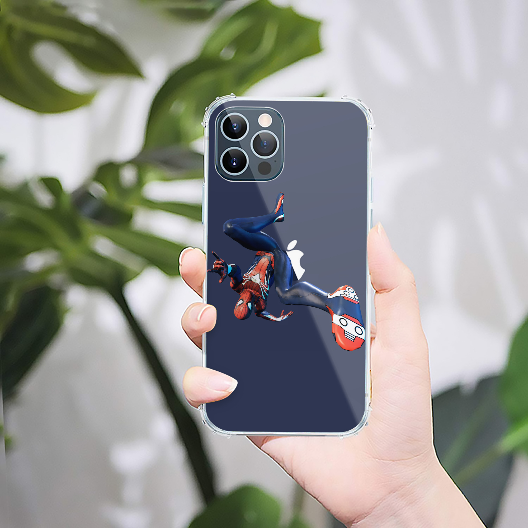 （画像用） Spider Man スパイダーマン 【iPhone 12シリーズ対応】透明スマホケース（クリアソフトケース）